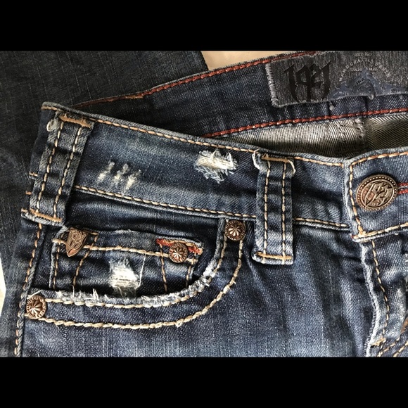 1921 Western Glove Works Destructed Skinny Jeans 24 / 32 - Picture 3 of 11